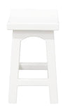 Darrahopens Home & Garden > Home & Garden Others Tokyo Solid Mahogan Timber Footstool (White)
