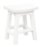 Darrahopens Home & Garden > Home & Garden Others Tokyo Solid Mahogan Timber Footstool (White)