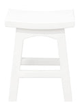 Darrahopens Home & Garden > Home & Garden Others Tokyo Solid Mahogan Timber Footstool (White)