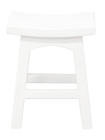 Darrahopens Home & Garden > Home & Garden Others Tokyo Solid Mahogan Timber Footstool (White)