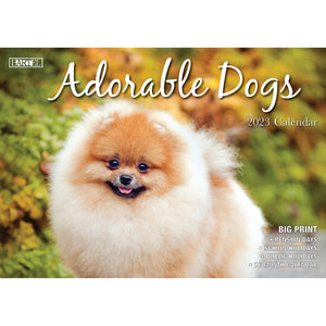 Darrahopens Home & Garden > Home Office Accessories Adorable Dogs – 2023 Rectangle Wall Calendar 16 Months Planner New Year Gift