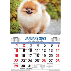 Darrahopens Home & Garden > Home Office Accessories Adorable Dogs – 2023 Rectangle Wall Calendar 16 Months Planner New Year Gift