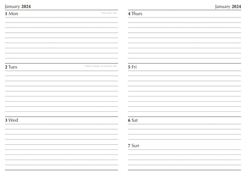 Darrahopens Home & Garden > Home Office Accessories Banksy - 2024 A5 Padded Cover Diary Premium Planner Book Christmas New Year Gift