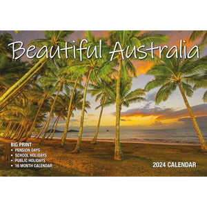 Darrahopens Home & Garden > Home Office Accessories Beautiful Australia - 2024 Rectangle Wall Calendar 16 Months Scenic Landscapes