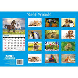 Darrahopens Home & Garden > Home Office Accessories Best Friends - 2024 Rectangle Wall Calendar 16 Months Animals Friendship Moments