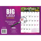 Darrahopens Home & Garden > Home Office Accessories Big Grid - 2024 Rectangle Wall Calendar 13 Months Large Date Boxes Easy Planning