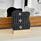 Darrahopens Home & Garden > Home Office Accessories > Calendars, Organisers & Planners 2 PCS Black Minimalist Wooden Desktop Calendar Set - Stylish and Functional for Organizing Your Time