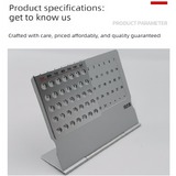 Darrahopens Home & Garden > Home Office Accessories > Calendars, Organisers & Planners 2-PCS Ultra-Thin Metal Desk Calendar – Durable Aluminum Perpetual Calendar for Office or Home Use in Australia