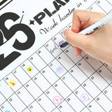 Darrahopens Home & Garden > Home Office Accessories > Calendars, Organisers & Planners 2026 Wall Planner Calendar with Stickers and Double-Sided Tape – 742 x 525 mm for Home, Office or Study in Australia