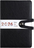 Darrahopens Home & Garden > Home Office Accessories > Calendars, Organisers & Planners Agenda 2026 Adults - Planner - Journal - Organizer - Business - Texture - PU Material - A5 Format - Black
