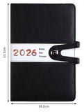Darrahopens Home & Garden > Home Office Accessories > Calendars, Organisers & Planners Agenda 2026 Adults - Planner - Journal - Organizer - Business - Texture - PU Material - A5 Format - Black