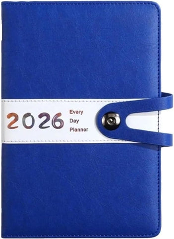 Darrahopens Home & Garden > Home Office Accessories > Calendars, Organisers & Planners Agenda 2026 Adults - Planner - Journal - Organizer - Business - Texture - PU Material - A5 Format - Blue