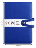 Darrahopens Home & Garden > Home Office Accessories > Calendars, Organisers & Planners Agenda 2026 Adults - Planner - Journal - Organizer - Business - Texture - PU Material - A5 Format - Blue