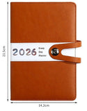 Darrahopens Home & Garden > Home Office Accessories > Calendars, Organisers & Planners Agenda 2026 adults - Planner - Journal - Organizer - Business - Texture - PU material - A5 format - Brown