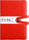 Darrahopens Home & Garden > Home Office Accessories > Calendars, Organisers & Planners Agenda 2026 Adults - Planner - Journal - Organizer - Business - Texture - PU Material - A5 Format - Red