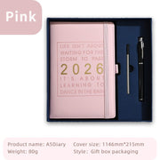 Darrahopens Home & Garden > Home Office Accessories > Calendars, Organisers & Planners Agenda 2026 - Daily Agenda & Planner - A5 Format - 365 Day Overview - Hardcover - [Pink]