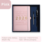 Darrahopens Home & Garden > Home Office Accessories > Calendars, Organisers & Planners Agenda 2026 - Daily Agenda & Planner - A5 Format - 365 Day Overview - Hardcover - [Pink]