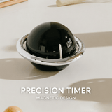 Darrahopens Home & Garden > Home Office Accessories > Calendars, Organisers & Planners Black Retro Planet Mechanical Kitchen Timer Magnetic Countdown Clock Battery-Free Metal Core Loud Alarm for Cooking Study