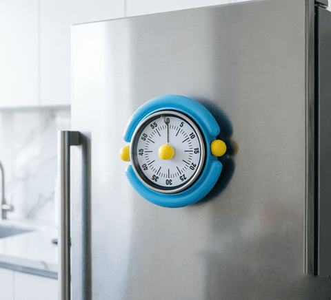 Darrahopens Home & Garden > Home Office Accessories > Calendars, Organisers & Planners Blue Visual Mechanical Kitchen Timer with Magnetic Backing - Battery-Free Countdown Alarm for Cooking, Study & Time Management