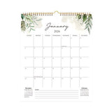 Darrahopens Home & Garden > Home Office Accessories > Calendars, Organisers & Planners Calendar 2026 - Hangable 12 Months - Calendar - With wire-o-binding - Yearly calendar - Monthly planner - Wall calendar - 37 x 30cm - Green branches and leaves