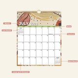 Darrahopens Home & Garden > Home Office Accessories > Calendars, Organisers & Planners Calendar 2026 - Hangable 12 Months - Calendar - With wire-o-binding - Yearly calendar - Monthly planner - Wall calendar - 37 x 30cm - Nutrition patterns