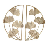 Darrahopens Home & Garden > Home Office Accessories > Calendars, Organisers & Planners Golden Ginkgo Leaf Wall Hanging Decor Golden Iron Art Wall Sculpture Wall Decor for Living Room Office Study In Australia - Darrahopens