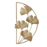 Darrahopens Home & Garden > Home Office Accessories > Calendars, Organisers & Planners Golden Ginkgo Leaf Wall Hanging Decor Golden Iron Art Wall Sculpture Wall Decor for Living Room Office Study In Australia - Darrahopens