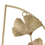 Darrahopens Home & Garden > Home Office Accessories > Calendars, Organisers & Planners Golden Ginkgo Leaf Wall Hanging Decor Golden Iron Art Wall Sculpture Wall Decor for Living Room Office Study In Australia - Darrahopens