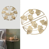 Darrahopens Home & Garden > Home Office Accessories > Calendars, Organisers & Planners Golden Ginkgo Leaf Wall Hanging Decor Golden Iron Art Wall Sculpture Wall Decor for Living Room Office Study In Australia - Darrahopens