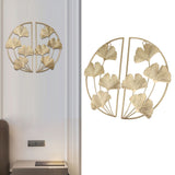 Darrahopens Home & Garden > Home Office Accessories > Calendars, Organisers & Planners Golden Ginkgo Leaf Wall Hanging Decor Golden Iron Art Wall Sculpture Wall Decor for Living Room Office Study In Australia - Darrahopens