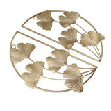 Darrahopens Home & Garden > Home Office Accessories > Calendars, Organisers & Planners Golden Ginkgo Leaf Wall Hanging Decor Golden Iron Art Wall Sculpture Wall Decor for Living Room Office Study In Australia - Darrahopens