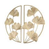 Darrahopens Home & Garden > Home Office Accessories > Calendars, Organisers & Planners Golden Ginkgo Leaf Wall Hanging Decor Golden Iron Art Wall Sculpture Wall Decor for Living Room Office Study In Australia - Darrahopens