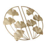 Darrahopens Home & Garden > Home Office Accessories > Calendars, Organisers & Planners Golden Ginkgo Leaf Wall Hanging Decor Golden Iron Art Wall Sculpture Wall Decor for Living Room Office Study In Australia - Darrahopens