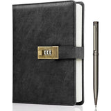 Darrahopens Home & Garden > Home Office Accessories > Calendars, Organisers & Planners Lockable A5 Vintage PU Leather Diary 240 Pages 21.8 x 14.7 cm with Pen and Gift Box