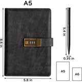 Darrahopens Home & Garden > Home Office Accessories > Calendars, Organisers & Planners Lockable A5 Vintage PU Leather Diary 240 Pages 21.8 x 14.7 cm with Pen and Gift Box