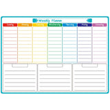 Darrahopens Home & Garden > Home Office Accessories > Calendars, Organisers & Planners Magnetic Dry Erase Weekly & Monthly Planner Set, Fridge Whiteboard Calendar with 7 Markers & Eraser, Reusable Shopping List Board for Home, Office, Kitchen Organisation