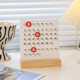 Darrahopens Home & Garden > Home Office Accessories > Calendars, Organisers & Planners Perpetual calendar - Wooden calendar stand for desk - Acrylic calendar for desk - Suitable for living room, office, shop, bar - Display of week, month and day (white)