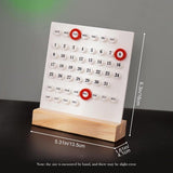 Darrahopens Home & Garden > Home Office Accessories > Calendars, Organisers & Planners Perpetual calendar - Wooden calendar stand for desk - Acrylic calendar for desk - Suitable for living room, office, shop, bar - Display of week, month and day (white)