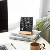 Darrahopens Home & Garden > Home Office Accessories > Calendars, Organisers & Planners Perpetual calendar - Wooden desk calendar stand - Acrylic desk calendar - Suitable for living room, office, shop, bar - Display of week, month and day (black)