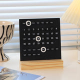 Darrahopens Home & Garden > Home Office Accessories > Calendars, Organisers & Planners Perpetual calendar - Wooden desk calendar stand - Acrylic desk calendar - Suitable for living room, office, shop, bar - Display of week, month and day (black)