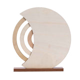 Darrahopens Home & Garden > Home Office Accessories > Calendars, Organisers & Planners Rustic Wooden Perpetual Calendar, Moon Shape Desk and Home Decor, 20 x 18 cm