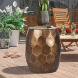 Darrahopens Home & Garden > Home Office Accessories > Calendars, Organisers & Planners Tablua Australia Modern Round Side Table, Honeycomb Indoor Outdoor Accent End Table