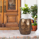 Darrahopens Home & Garden > Home Office Accessories > Calendars, Organisers & Planners Tablua Australia Modern Round Side Table, Honeycomb Indoor Outdoor Accent End Table