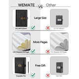 Darrahopens Home & Garden > Home Office Accessories > Calendars, Organisers & Planners Vintage Lock Diary with Password Protection, A5 PU Leather Journal, 22 x 14.7 cm, 240 Pages, Includes Pen and Gift Box