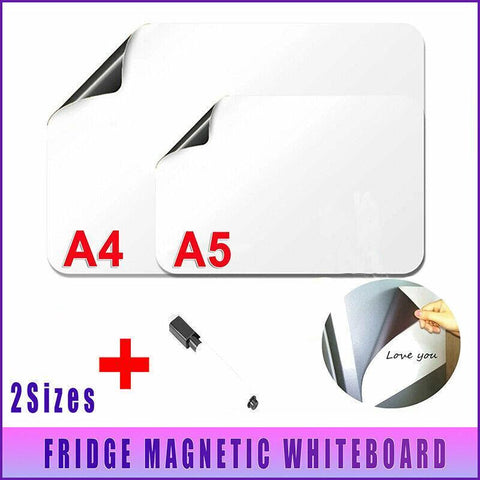 Darrahopens Home & Garden > Home Office Accessories > Calendars, Organisers & Planners Whiteboard for Fridge A4 A5 with Marker Pen Memo and Reminder Use - A5 1PCS+1PCS Maker