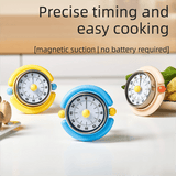 Darrahopens Home & Garden > Home Office Accessories > Calendars, Organisers & Planners Yellow Visual Mechanical Kitchen Timer with Magnetic Backing - Battery-Free Countdown Alarm for Cooking, Study & Time Management