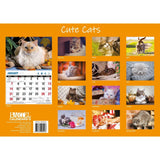 Darrahopens Home & Garden > Home Office Accessories Cute Cats - 2024 Rectangle Wall Calendar 16 Months Planner Animal Pets Photos