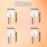 Darrahopens Home & Garden > Home Office Accessories > Desk Accessories 150 pcs Large Size 9.5Mm Gold Push Pins ROund Head Gold Steel Thumb Tacks With Clear Plastic ROund Head Thumb Tacks For