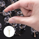 Darrahopens Home & Garden > Home Office Accessories > Desk Accessories 150 pcs Large Size 9.5Mm Gold Push Pins ROund Head Gold Steel Thumb Tacks With Clear Plastic ROund Head Thumb Tacks For