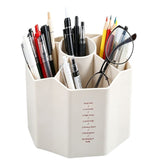 Darrahopens Home & Garden > Home Office Accessories > Desk Accessories 1pc 360 Rotating Plastic Desk Pen Organizer ， Dual-Purpose Art Supply Pencil Cup for Office, School, Home